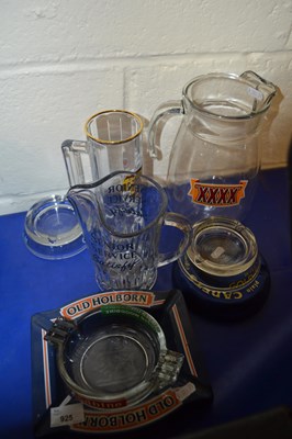 Lot 925 - Mixed Lot: Various vintage pub jugs and ashtrays