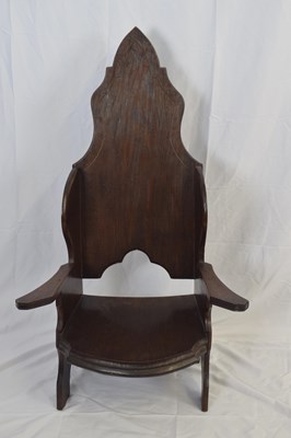 Lot 269 - Jack Grimble of Cromer, an oak throne style...