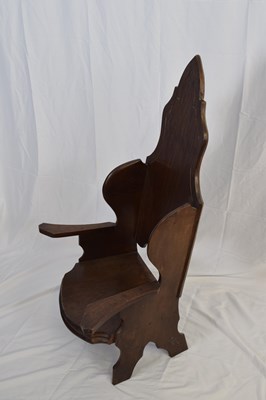 Lot 269 - Jack Grimble of Cromer, an oak throne style...