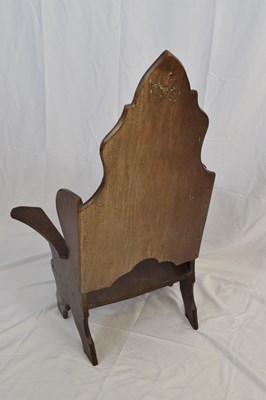 Lot 269 - Jack Grimble of Cromer, an oak throne style...