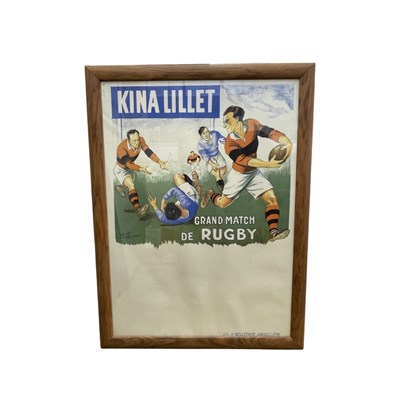 Lot 294 - A 1955 Kina Lillet 'Grand Match de Rugby'...