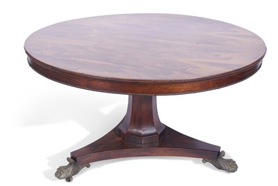 Lot 279 - Regency rosewood dining table having a figured...