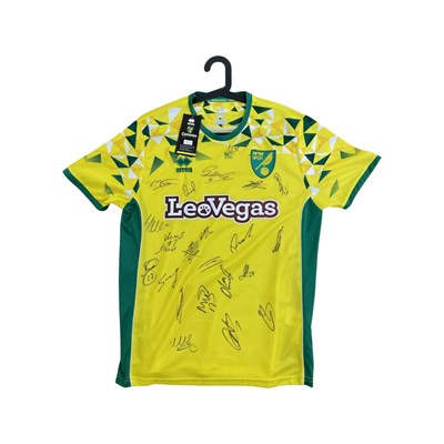 Lot 291 - A 2018-2019 Norwich City shirt, signed in...