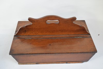 Lot 284 - 19th century mahogany cutlery box of...