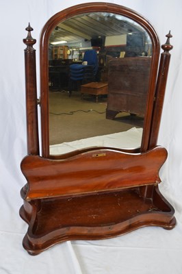 Lot 306 - Large Victorian mahogany dressing table mirror,...