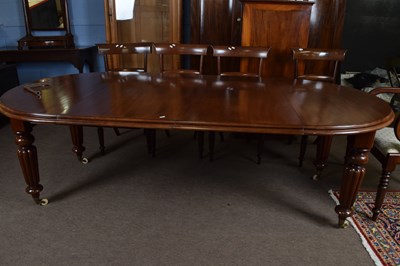 Lot 307 - Victorian mahogany extending dining table of...