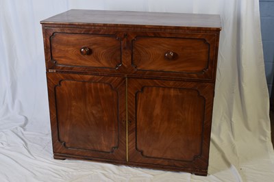 Lot 356 - Victorian mahogany secretaire cabinet of deep...