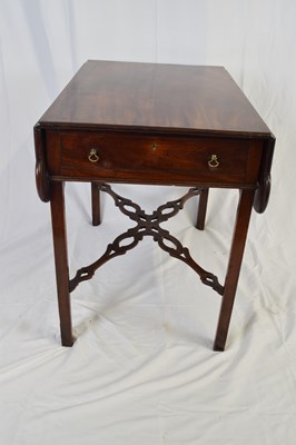 Lot 319 - Georgian mahogany drop leaf Pembroke table...