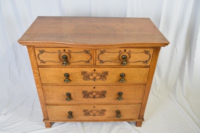 Lot 333 - Late 19th/early 20th century oak chest of...