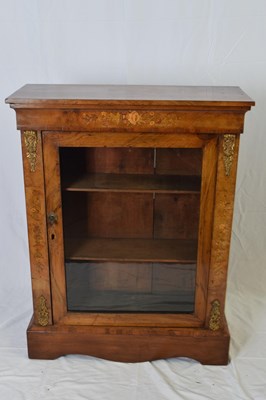 Lot 346 - Victorian walnut and inlaid pier cabinet...