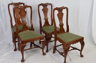 Lot 348 - Set of four reproduction dining chairs in the...