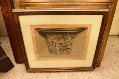 Lot 340 - MIXED LOT OF VARIOUS PICTURES, PINE FRAMED MIRROR