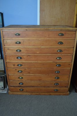 Lot 331 - Early 20th century stained pine architects...