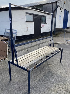 Lot 402 - Metal cloakroom bench