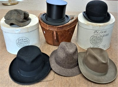 Lot 145 - A quantity of gentlemans hat to include a...