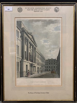 Lot 215 - "The Adelphi", hand-coloured Aquatint view by...
