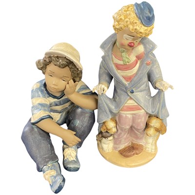 Lot 364 - Lladro model of a clown together with a Lladro...