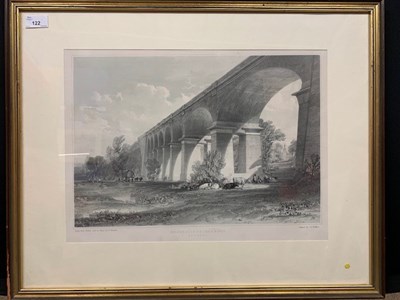 Lot 122 - Lithograph, "Wharncliffe Viaduct", by J C...