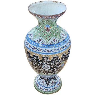 Lot 414 - Cloisonne vase with Persian style decoration,...