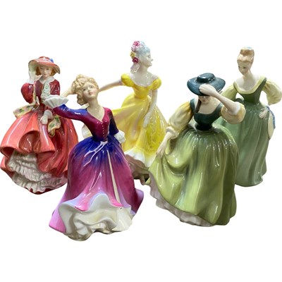 Lot 423 - Quantity of five Doulton ladies including...