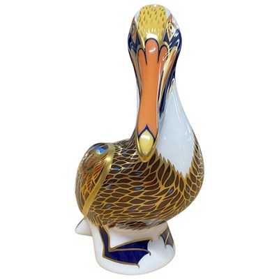 Lot 432 - A Royal Crown Derby brown pelican paperweight