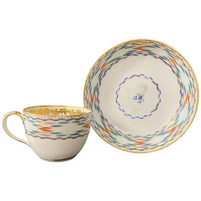 Lot 380 - Late 18th Century Derby cup and saucer,...