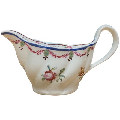 Lot 444 - A English porcelain Low Chelsea ewer