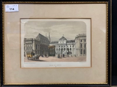 Lot 114 - Two hand-coloured Lithographs, views of French...