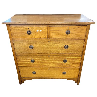 Lot 533 - An Arts & Crafts style oak chest with two...