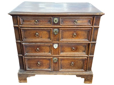 Lot 559 - 17th Century and later oak chest of drawers...