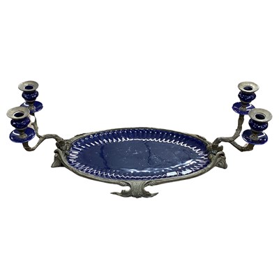 Lot 561 - 19th Century continental metal and blue...