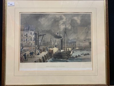Lot 125 - "Embarquement a Douvres", hand-coloured...