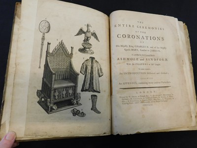 Lot 79 - [ELIAS ASHMOLE]: THE ENTIRE CEREMONIES OF THE...