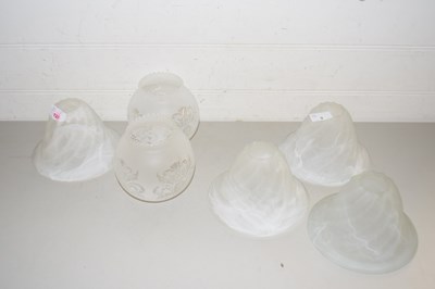 Lot 9 - A collection of seven various frosted glass...