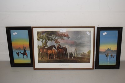 Lot 18 - Pair of 20th Century studies desert scenes...