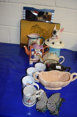 Lot 26 - Mixed Lot: Various novelty teapots, small wall...