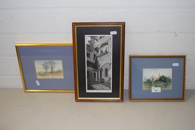 Lot 28 - Noah Lambourne etching Italian house together...