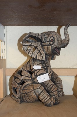 Lot 36 - A modern composition model of an elephant