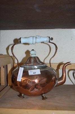 Lot 47 - Victorian copper kettle