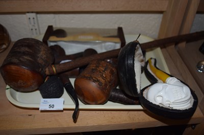 Lot 50 - Mixed Lot: Various tobacco pipes to include a...