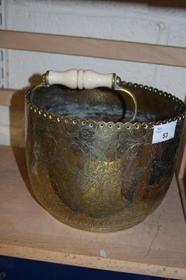 Lot 53 - Small brass kettle and a Indian brass jardiniere