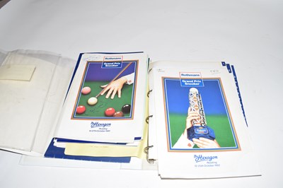 Lot 393 - Rothmans Snooker results 1991 to 1992 folder...