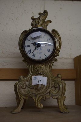 Lot 71 - Modern continental mantel clock with battery...