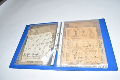 Lot 398 - Blue ring binder containing a large collection...