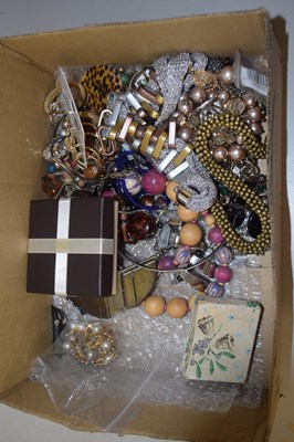 Lot 97 - Box of various assorted costume jewellery