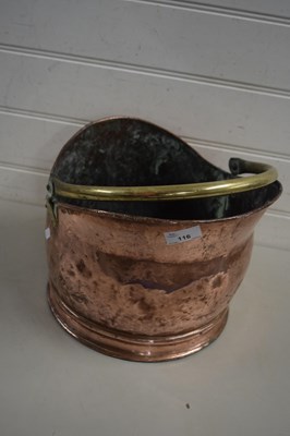 Lot 116 - Copper coal bucket