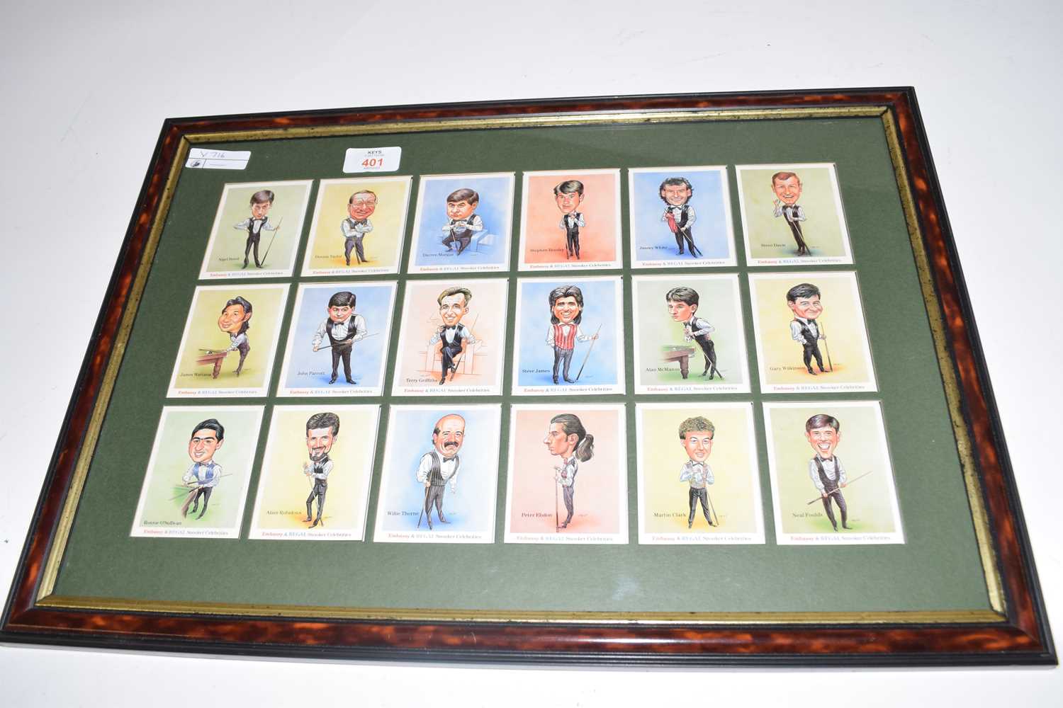 Lot 401 - Embassy Regal set of 18 snooker celebrities...