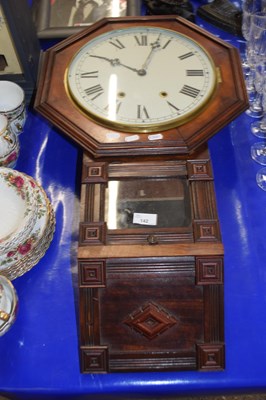 Lot 142 - Late 19th Century drop dial wall clock in...