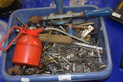 Lot 145 - Plastic bowl containing various sockets, bolts,...