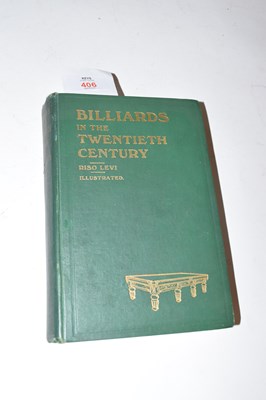 Lot 406 - LEVI RISO: BILLIARDS IN THE 20TH CENTURY, ill,...